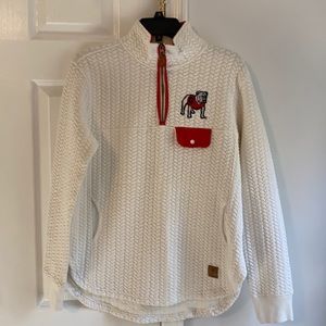 Press box Georgia Bulldogs pullover size S